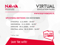 Ready, Study, Go! Poland/ Virtual education fairs by NAWA - listopad